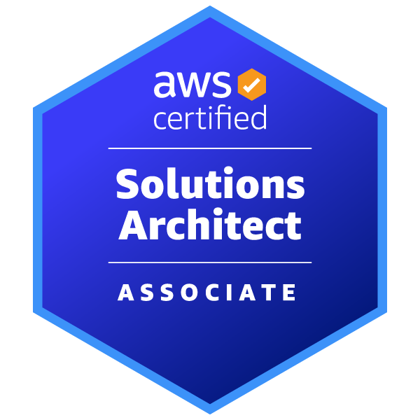 AWS SA Associate badge